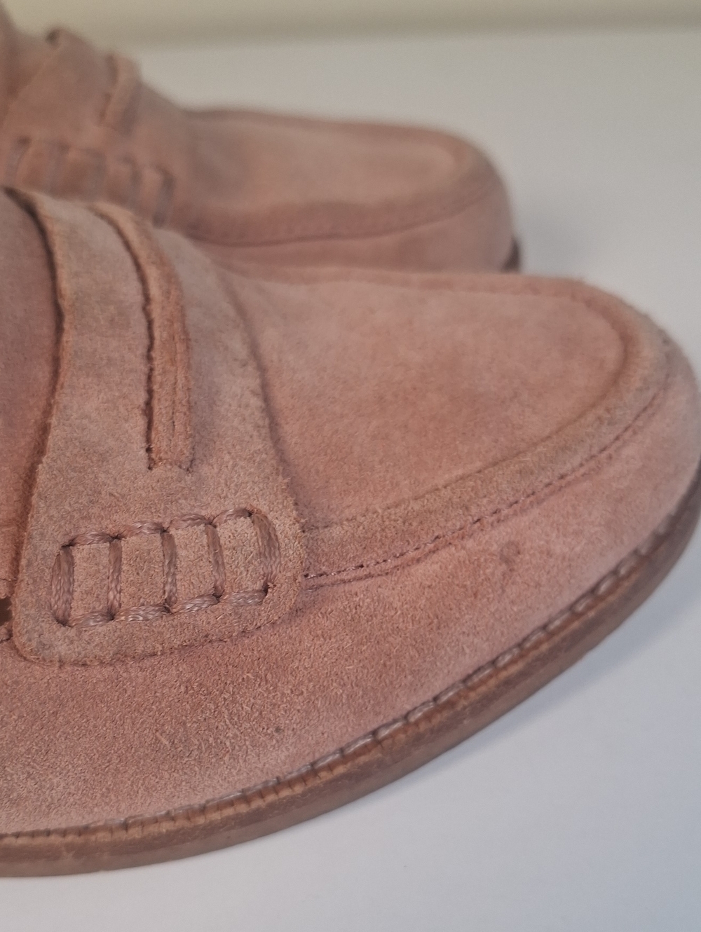 Madewell Elinor Suede Loafer Mules in a dusty pink/clay colorway Size 7 - Picture 4 of 9